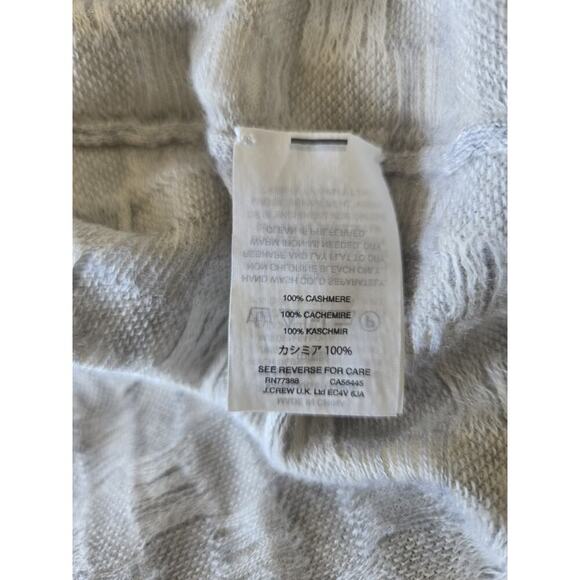 J Crew Womens Medium 100% Cashmere Preppy Gingham Gray Sweater Vest Quiet Luxury - Picture 5 of 7